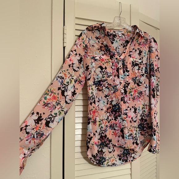 Express Floral Blouse Size M - Picture 2 of 4